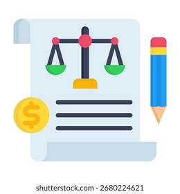 Ilustración vectorial plana del icono del balance