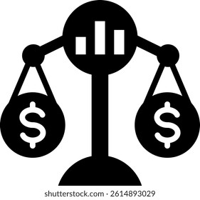 Balance Sheet Icon Glyph Vector Illustration
