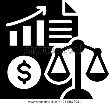 Balance Sheet Icon Glyph Vector Illustration