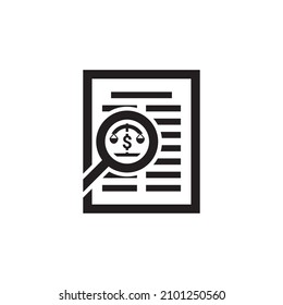 Balance Sheet Icon Isolated On White Background