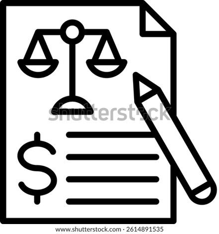 Balance Sheet Icon Line Vector Illustration