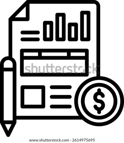 Balance Sheet Icon Line Vector Illustration