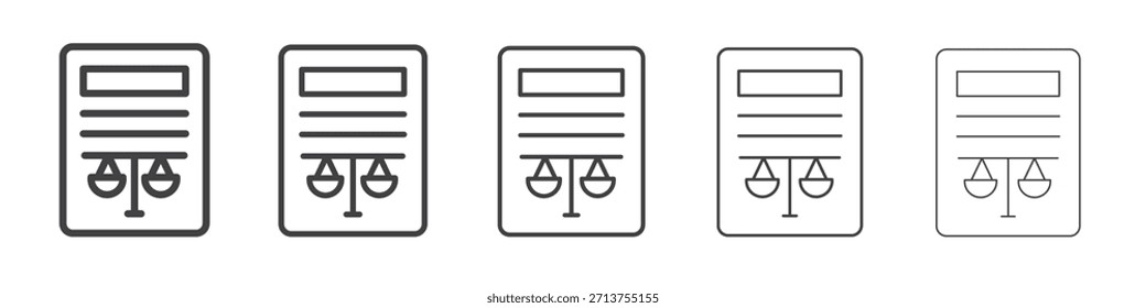 Icono de balance en el concepto de trazos lineales
