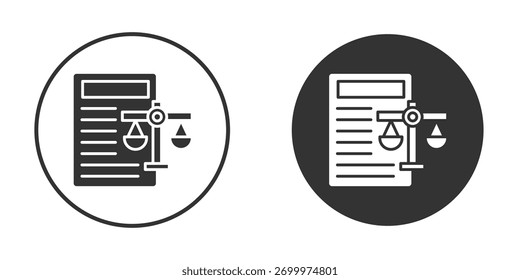 Plantilla de ilustración de diseño de logotipo de icono de balance de situación. Estilo sólido