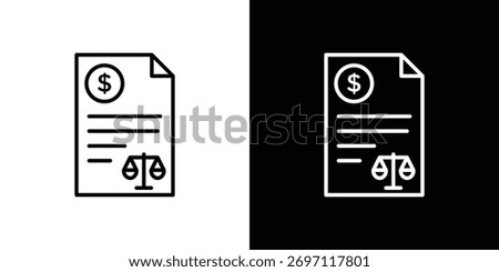 Balance sheet icon Logo. Vector Illustration. EPS Illustration.