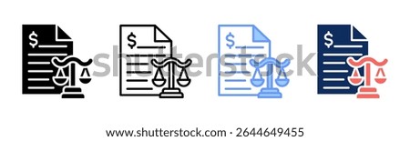 Balance Sheet icon sheet multiple style collection