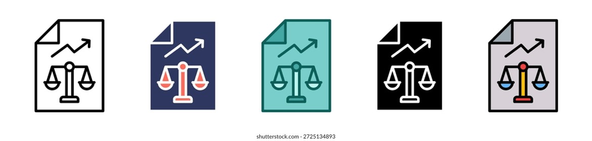 Ícone de Balanço Patrimonial - Ilustração de Vários Vetores