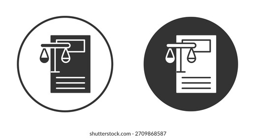 Paquete de signos de icono de balance de situación. Símbolos de Vector para Diseños gráficos
