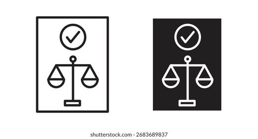 Forma del símbolo del balance de situación. símbolos del Vector.