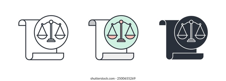 Balance sheet icon symbol vector illustration isolated on white background