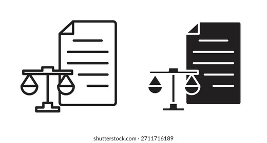 Balance sheet icon in Thin linear and flat style. sign and symbol set