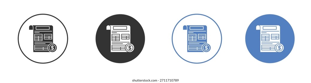Balance sheet icon vector art illustration. for mobile concept and web designs