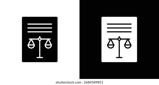 Icono de balance general, Vector gráfico en estilo relleno