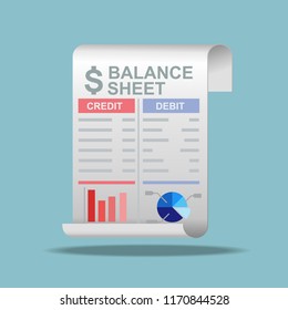 Balance Sheet Icon Vector Illustration.