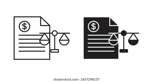 Icono de balance Ilustración vectorial sobre un fondo transparente.