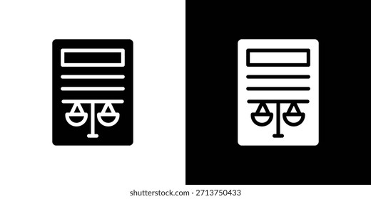 Icono de balance. Ilustración vectorial. Silueta en color negro