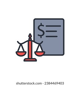 balance sheet icon. vector.Editable stroke.linear style sign for use web design,logo.Symbol illustration.