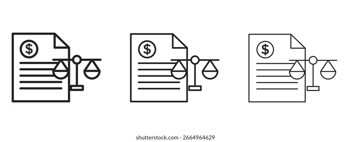Icono del balance general para los Elementos del Sitio web o de los App, logotipo. Gráficos de Vector de píxeles