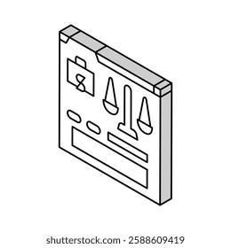 balance sheet isometric icon vector. balance sheet sign. isolated symbol illustration