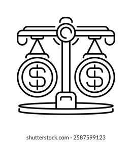 Balance Sheet line icon. Universal creative premium symbol. Vector sign icon logo template. Vector illustration