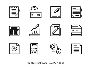Balance sheet minimalist line icon