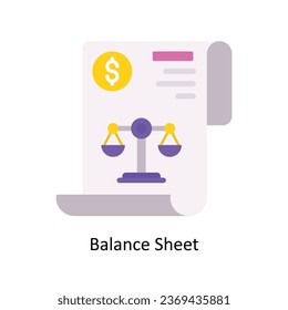 Balance Sheet vector Flat Icon Design illustration. Symbol on White background EPS 10 File