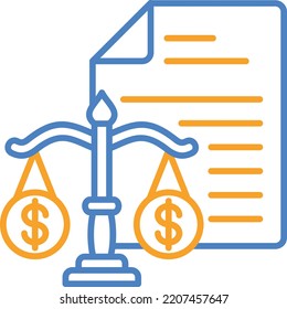 Icono del vector de balance. Se puede usar para imprimir, móviles y aplicaciones web.