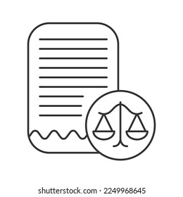 Balance sheet vector icon. Line sign for mobile concept and web design. Symbol, logo illustration. Vector graphics