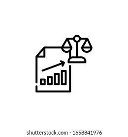 Balance Sheet Vector Line Illustration. Business and Finance icon 