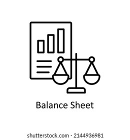 Icono de contorno del vector del balance para web aislada en fondo blanco archivo EPS 10