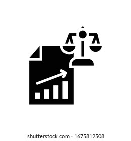 Balance Sheet Vector Style Illustration. Business And Finance Filled  Icon.