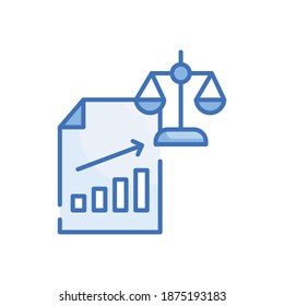  Balance Sheet Vector Style illustration. Business and Finance Filled Outline Icon. EPS 10 File