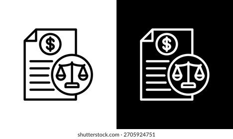 Diseño de conjunto de iconos blancos de hoja de balance