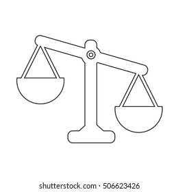 Balance sign Scale icon illustration design
