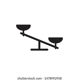 Balance sign ,scale icon vector isolated