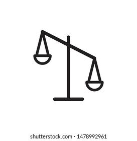 Balance sign ,scale icon vector isolated