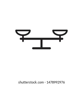 Balance sign ,scale icon vector isolated