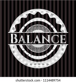 Balance silver badge or emblem