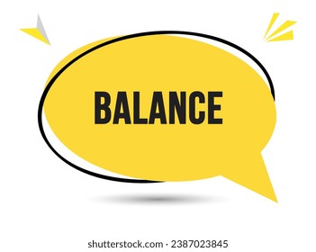 Balance speech bubble text. Hi There on bright color for Sticker, Banner and Poster. vector illustration.