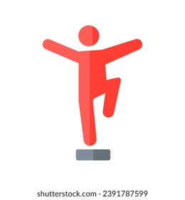 balance, stability, proprioception,  icon  isolated on white background vector illustration Pixel perfect

