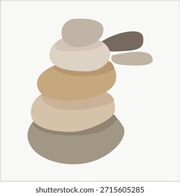 balance stone. Stone Balancing Act Vector Illustration