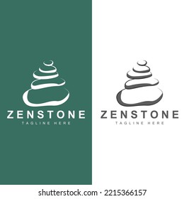 Balance Stone Logo Design, Vector Therapy Stone, Massage Stone, Hot Stone And Zenstone, Product Brand Illustration