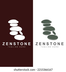 Balance Stone Logo Design, Vector Therapy Stone, Massage Stone, Hot Stone And Zenstone, Product Brand Illustration