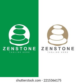 Balance Stone Logo Design, Vector Therapy Stone, Massage Stone, Hot Stone And Zenstone, Product Brand Illustration