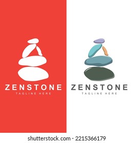 Balance Stone Logo Design, Vector Therapy Stone, Massage Stone, Hot Stone And Zenstone, Product Brand Illustration