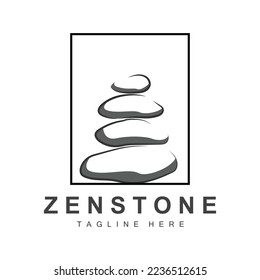 Balance Stone Logo Design, Vector Therapy Stone, Massage Stone, Hot Stone And Zenstone, Product Brand Illustration