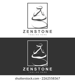 Balance Stone Logo Design, Vector Therapy Stone, Massage Stone, Hot Stone And Zenstone, Product Brand Illustration