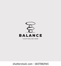Balance stone logo vector illustration design