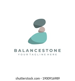 balance stone logo vector illustration design 