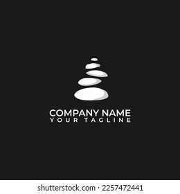 Balance stone logo vector illustration with isolated background
